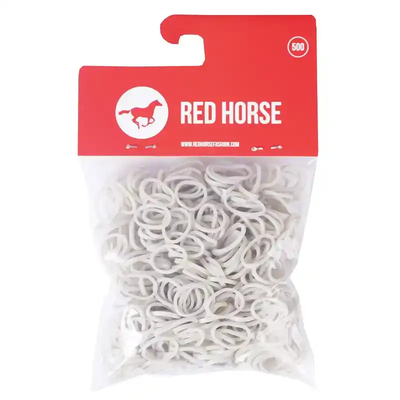 RED HORSE INVLECHT ELASTIEKJES WIT
