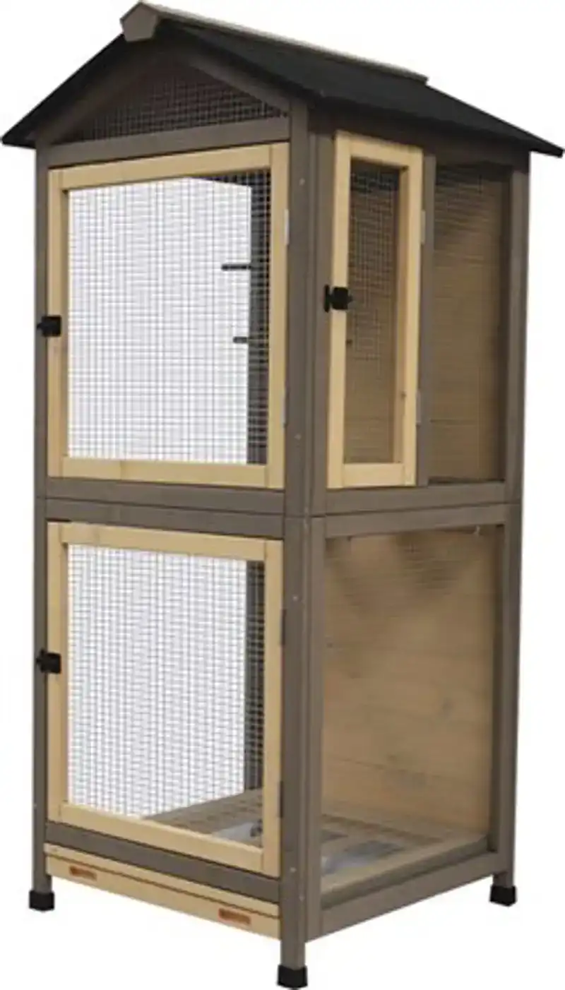 DUVO+ WOODLAND VOLIÈRE CITADEL COUNTRY 70X70X151CM