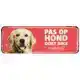 D&D WAARSCHUWINGSBORD GOLDEN RETRIEVER ROOD
