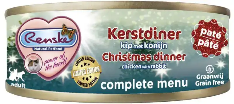 RENSKE KAT KERSTDINER KIP/KONIJN