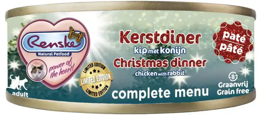 RENSKE KAT KERSTDINER KIP/KONIJN