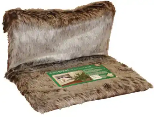 HANGMAT DE LUXE LANGHARIG ZILVER/BRUIN
