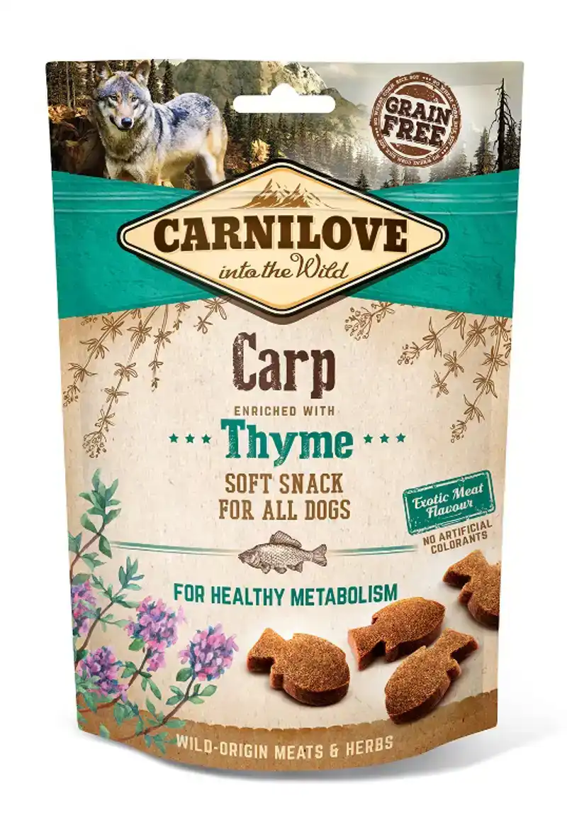 CARNILOVE DOG SOFT SNACK CARP WITH THYME 200GR