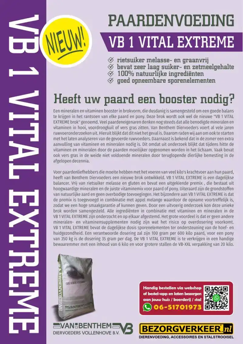 PAARDENVOEDING VB 1 VITAL EXTREME 20KG