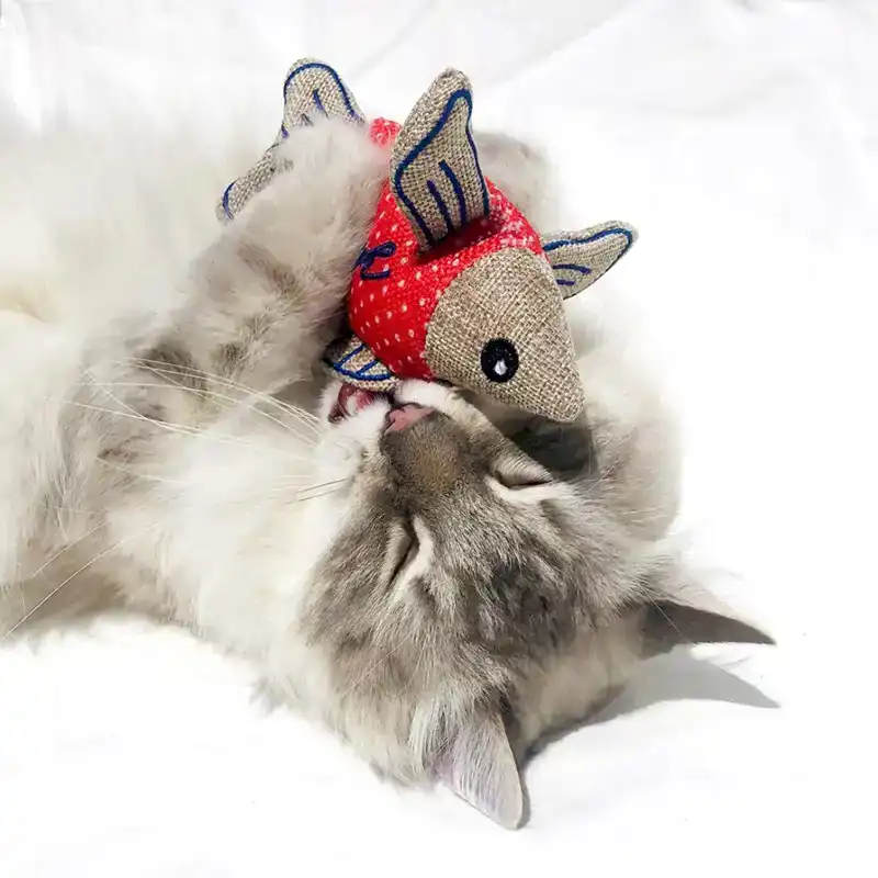 DUVO+ RETRO RODE HAAI 15 CM ROOD