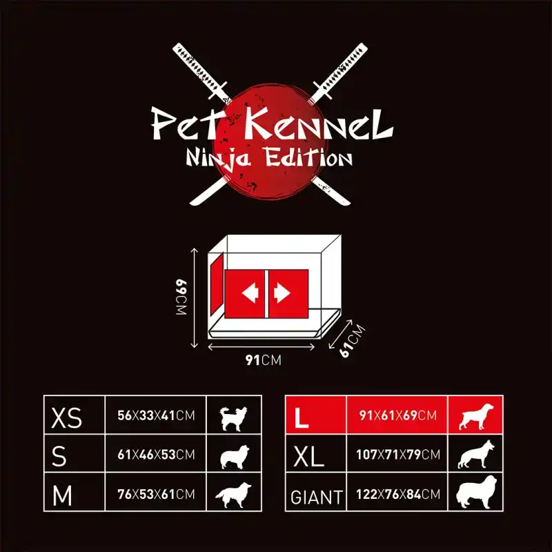 LR HUISKENNEL SCHUIFDEUR 91X61X69 CM ZWART