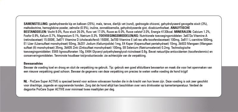 PRINS PROCARE SUPER ACTIVE 3 KG