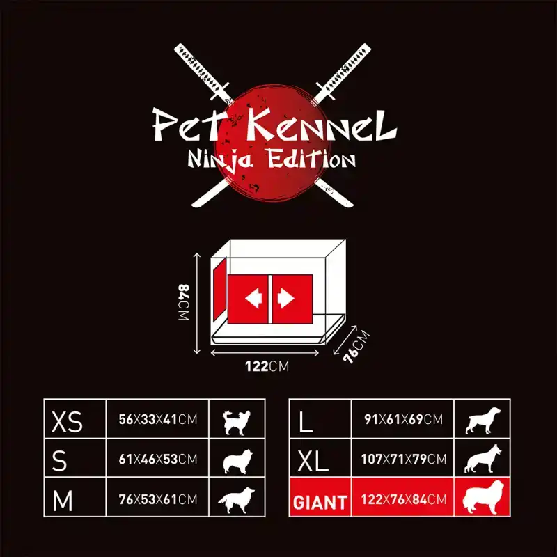 LR HUISKENNEL SCHUIFDEUR 122X76X84 CM ZWART