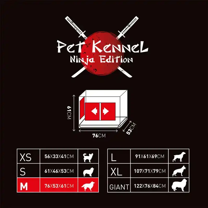 LR HUISKENNEL SCHUIFDEUR 76X53X61 CM ZWART